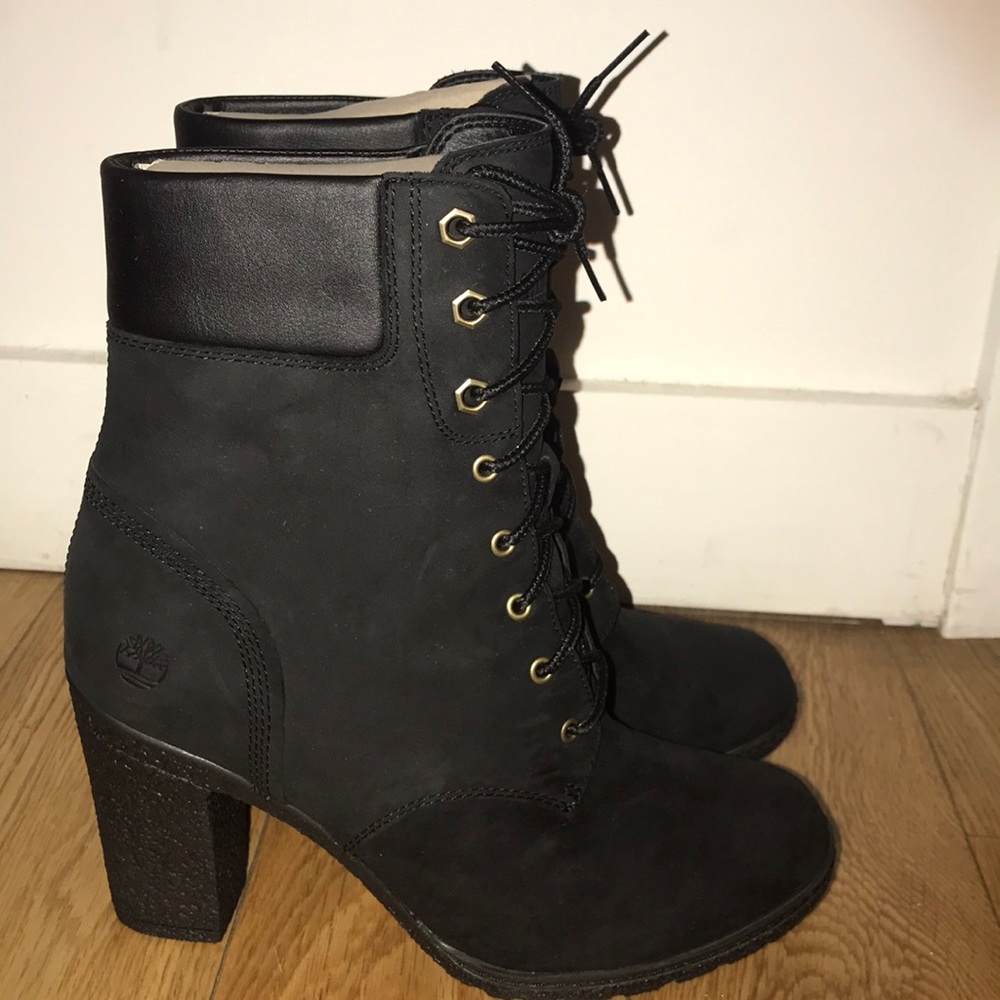 Never worn Timberland heeled boots